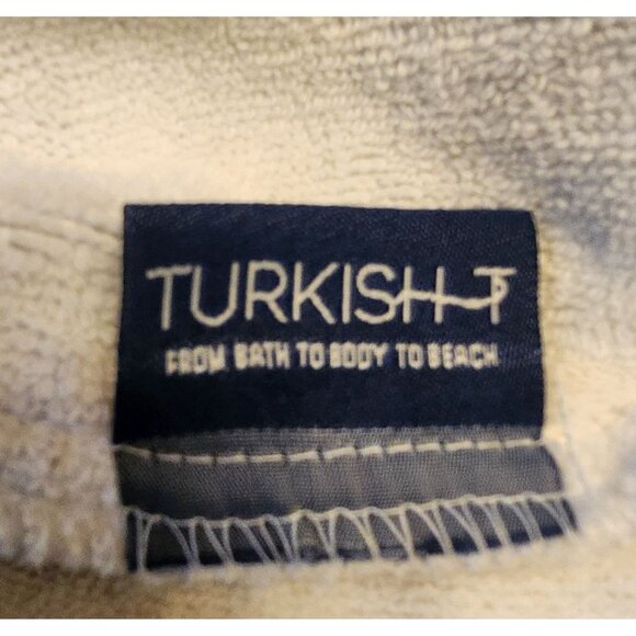 Green Gray and White Striped Beach Towel and Tote Bag Set Turkish T Cotton - Picture 7 of 8